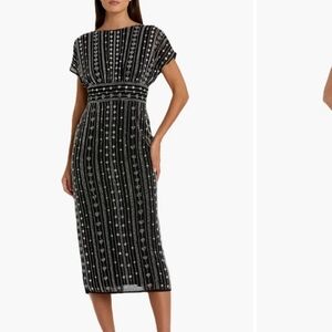 Mac Duggal Beaded Midi Dress